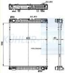 Радиатор MAN 590x608x40